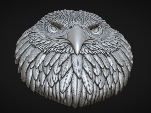 Eagle head bas relief 17mm 3D प्रिंट मॉडल