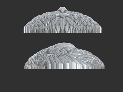 Eagle head bas relief 17mm 3D प्रिंट मॉडल