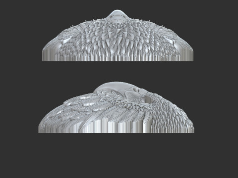 Eagle head bas relief 17mm 3D प्रिंट मॉडल
