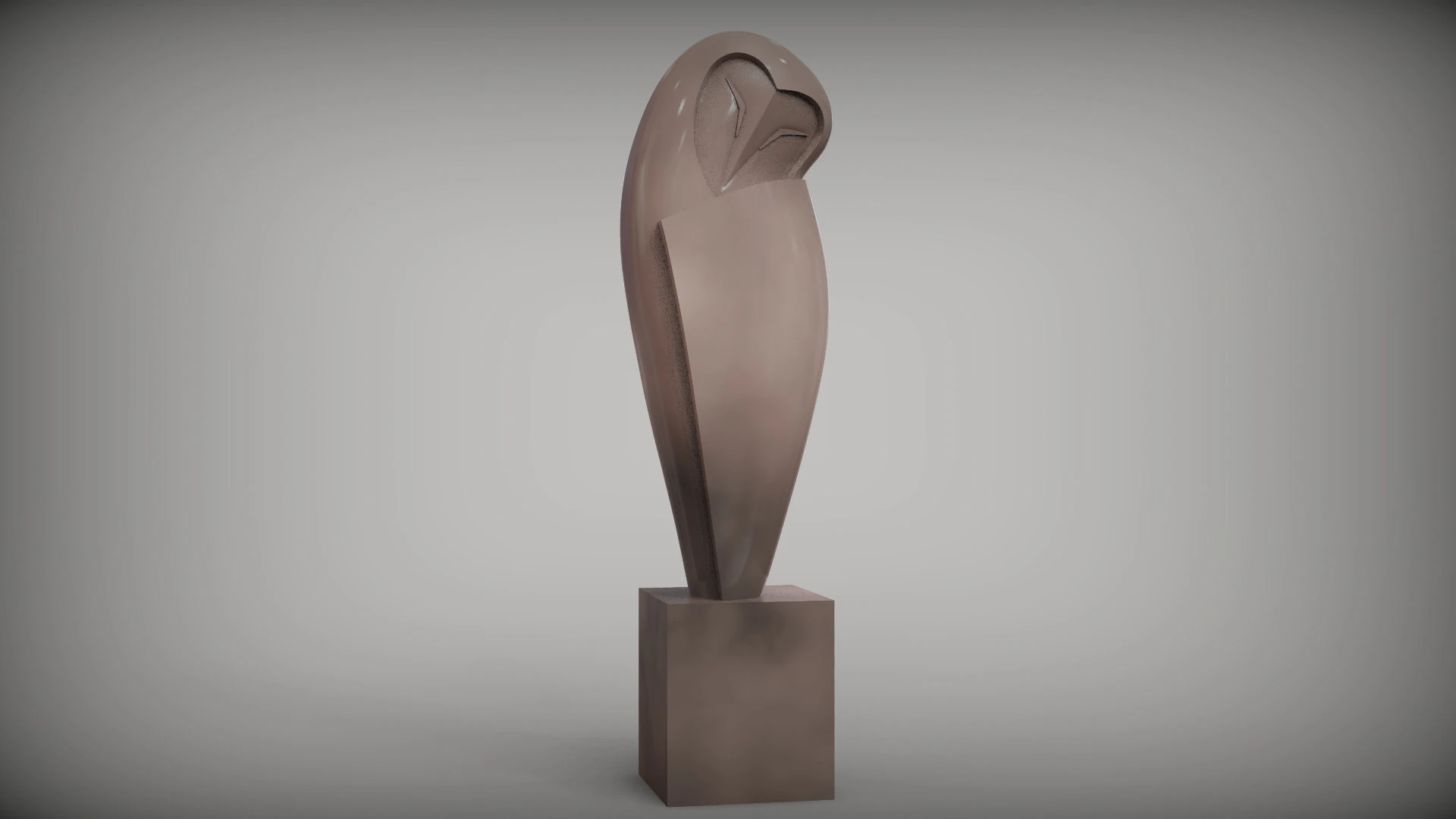 White Owl Sculpture 3D Print Model .c4d .max .obj .3ds .fbx .stl .blend