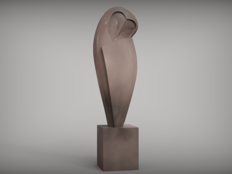 White Owl Sculpture 3D 打印模型