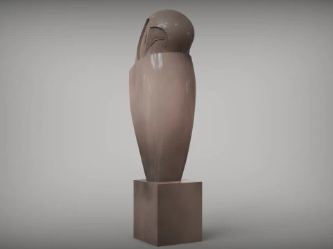 White Owl Sculpture 3D Print Model