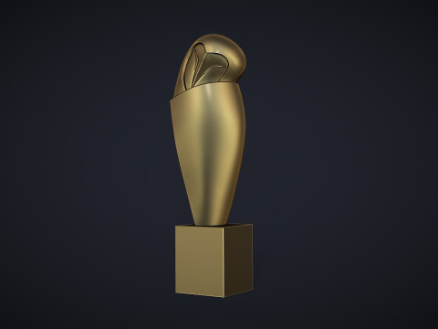 White Owl Sculpture 3Dプリントモデル