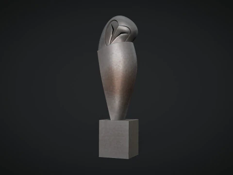 White Owl Sculpture 3D Print Model