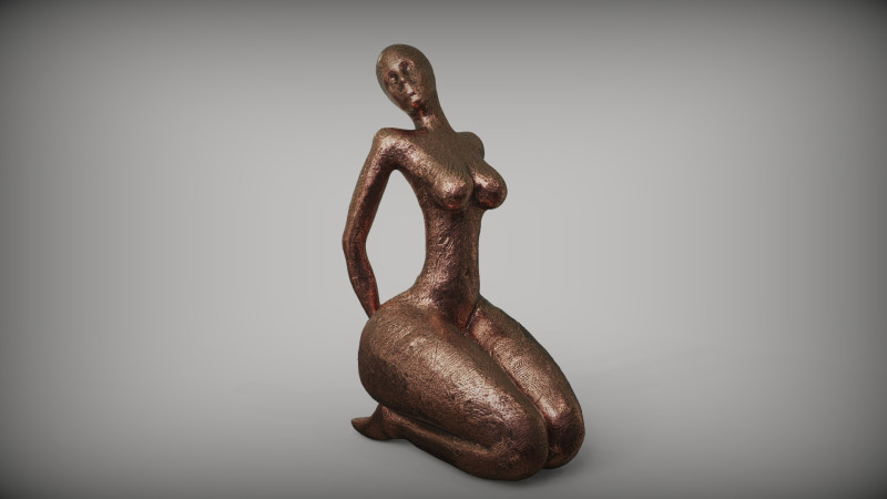 Woman Clay Sculpture Model Cetak 3D .c4d .max .obj .3ds .fbx .stl .blend 
