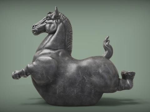 Fat horse statue 3D Print Model