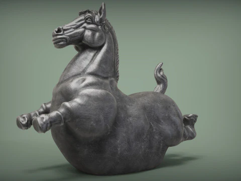 Fat horse statue 3D Print Model