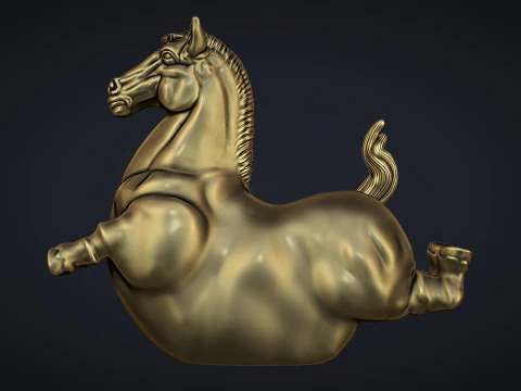 Fat horse statue 3D Print Model