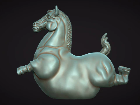 Fat horse statue 3D Print Model