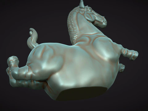 Fat horse statue 3D Print Model