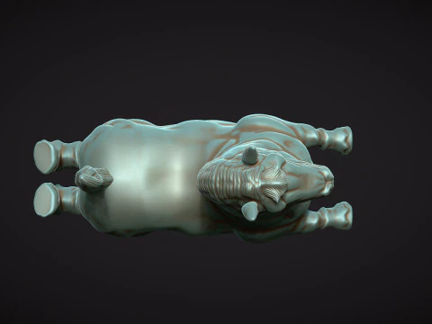 Fat horse statue 3D Print Model