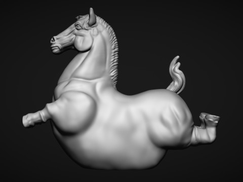Fat horse statue 3D Принт Модель