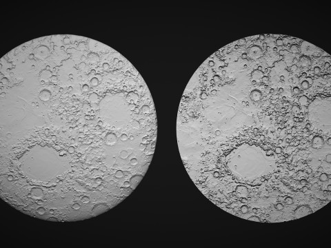 Moon Bas relief Modello di stampa 3D