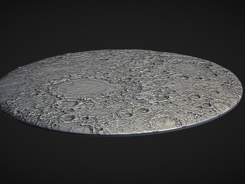 Moon Bas relief Model Cetak 3D