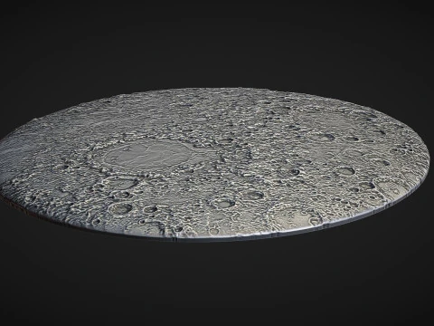 Moon Bas relief 3D Print Model