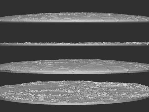 Moon Bas relief 3D Print Model