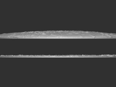 Moon Bas relief 3D Print Model