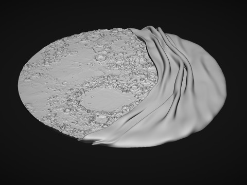 Moon Bas relief wall decor Model do druku 3D