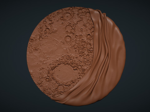 Moon Bas relief wall decor Model do druku 3D
