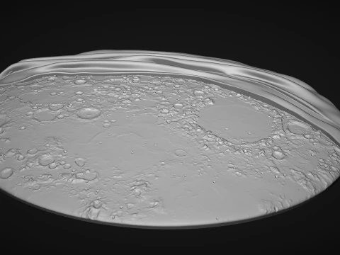 Moon Bas relief wall decor 3D Print Model