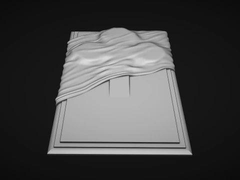 Memorial Tombstone with cross 3D Print Model