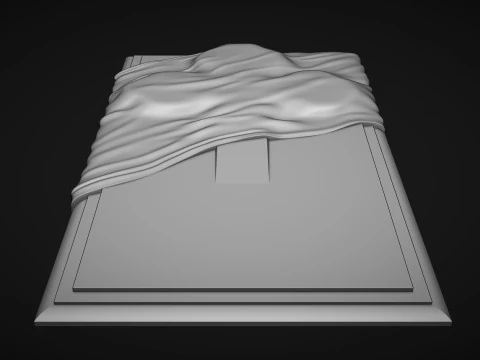 Memorial Tombstone with cross 3D Print Model