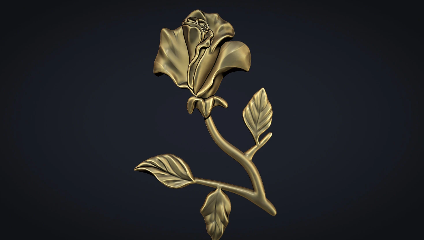 Rose Bas Relief 3D Print Model .c4d .max .obj .3ds .fbx .stl .blend 