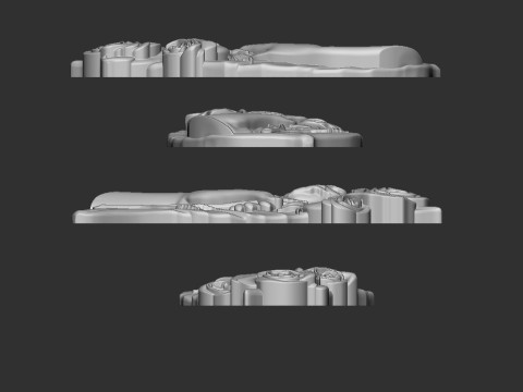 Hand Holding Rose Bas Relief 3D Принт Модель