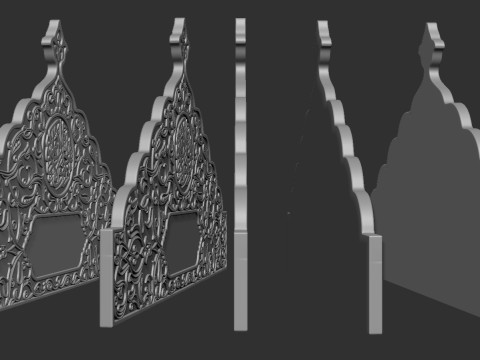 Islamic Memorial Tombstone 3D Print Model