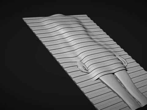 Striped Woman Wall Decor 3D Print Model