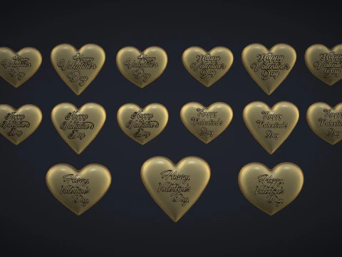 दिल से वैलेंटाइन्स दिवस की शुभकामनाएँ 3D प्रिंट मॉडल