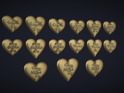 Happy Valentines Day with heart 3D Принт Модель