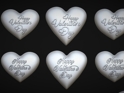 Happy Valentines Day with heart 3D Принт Модель