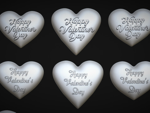 Happy Valentines Day with heart 3D Принт Модель