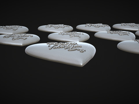 Happy Valentines Day with heart 3D Принт Модель