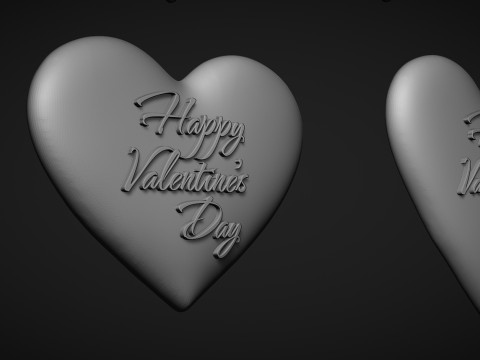Happy Valentines Day with heart 3D Принт Модель