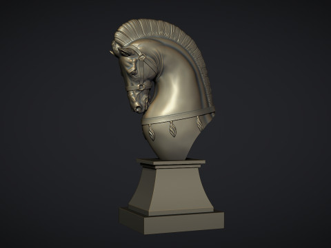 Ancient Horse Statue Model Cetak 3D