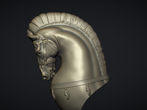 Ancient Horse Statue Model Cetak 3D