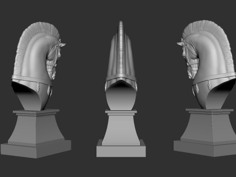 Ancient Horse Statue Model Cetak 3D