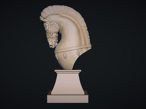 Ancient Horse Statue Model Cetak 3D