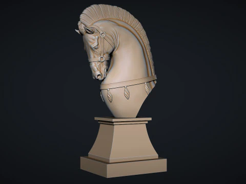 Ancient Horse Statue 3D Print Model