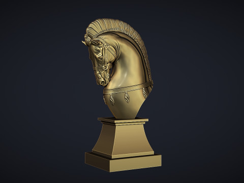 Ancient Horse Statue Model Cetak 3D