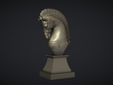 Ancient Horse Statue Model Cetak 3D