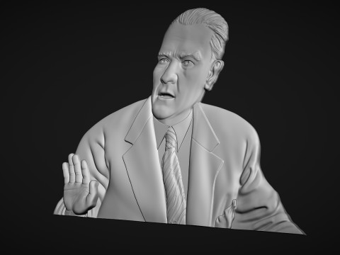 Gazi Mustafa Kemal Ataturk Bas Relief 3D Print Model