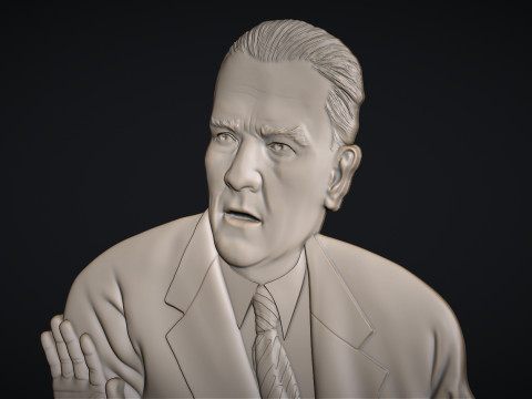 Gazi Mustafa Kemal Ataturk Bas Relief 3D Print Model
