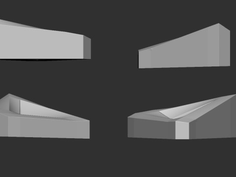 Impossible Triangle - Penrose triangle bas relief 3D Print Model
