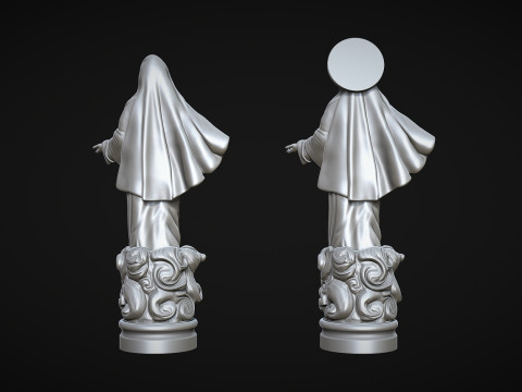 Virgin Mary Statue 3Dプリントモデル