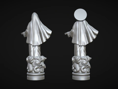 Est&aacute;tua da Virgem Maria Modelo de Impressão 3D