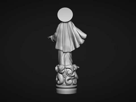 Est&aacute;tua da Virgem Maria Modelo de Impressão 3D