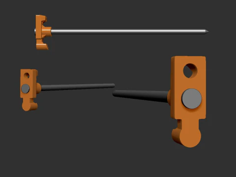 Tent pegs hook rope stringing eyelets 3D Print Model